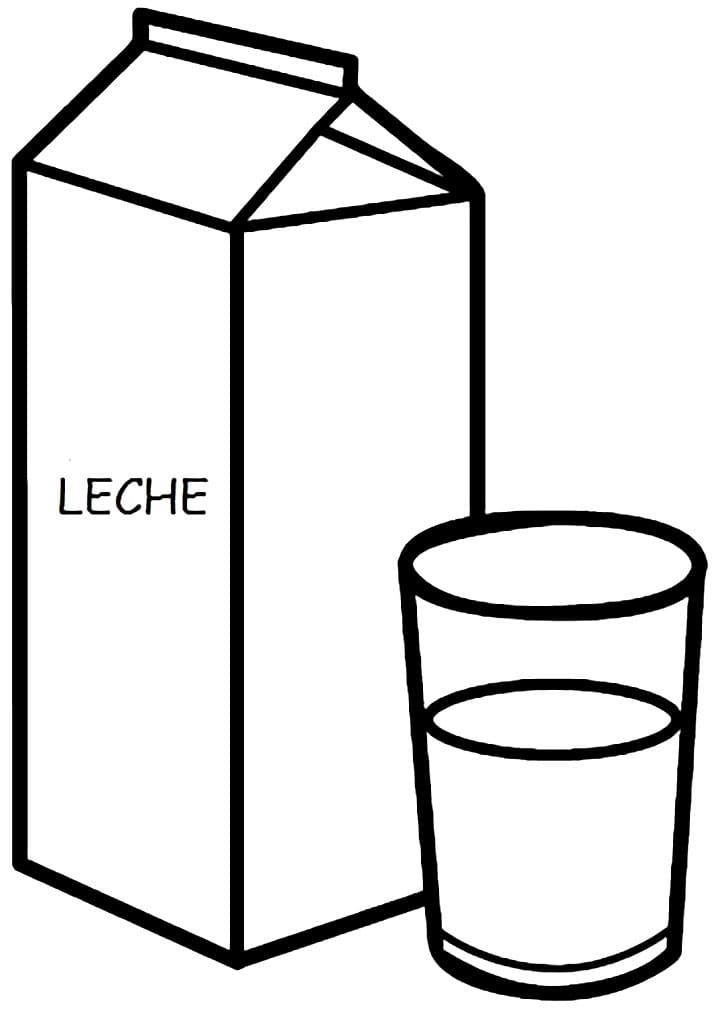 Dibujos de Dibujar leche sencillo para colorear