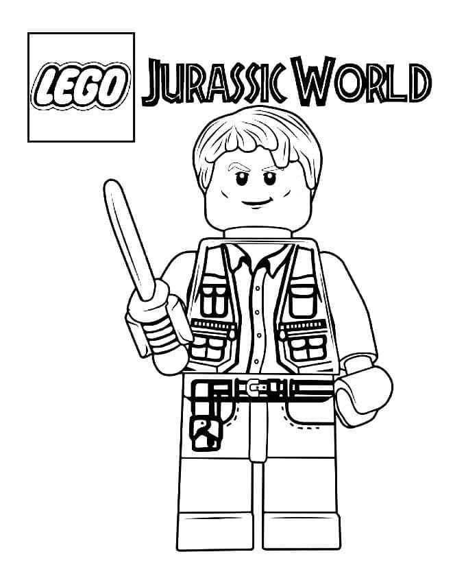 Dibujos de Dibujar Lego Jurassic World gratis para colorear