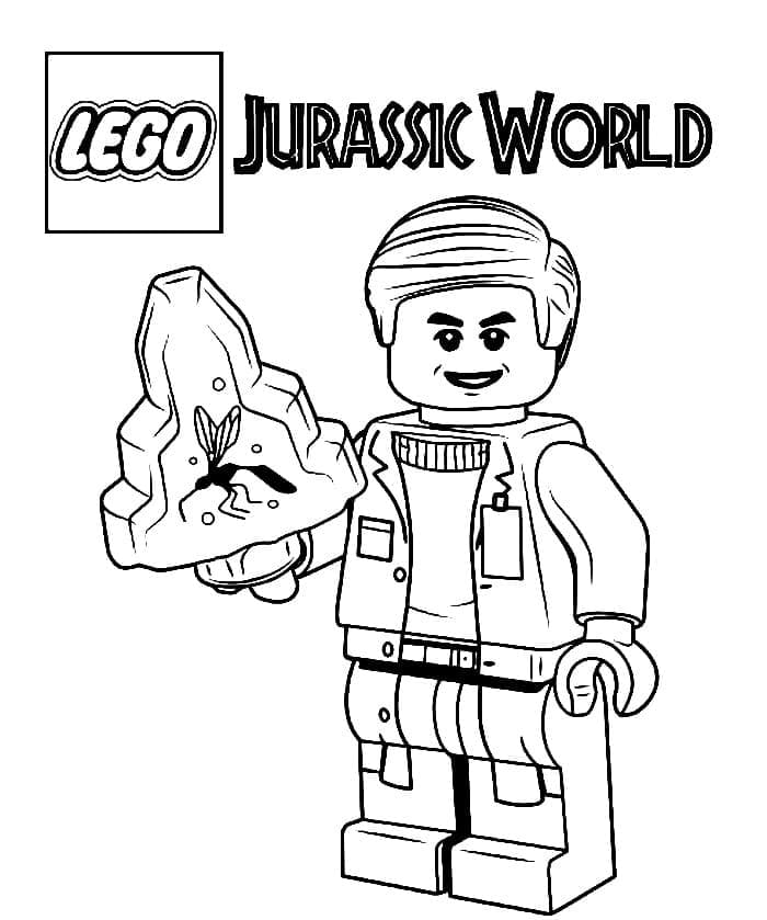 Dibujos de Dibujar Lego Jurassic World para colorear