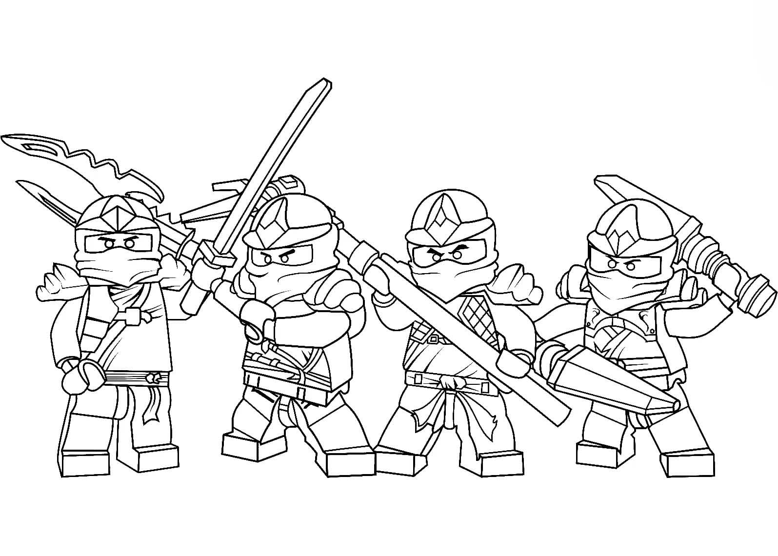 Dibujos de Dibujar Lego Ninjago básico para colorear