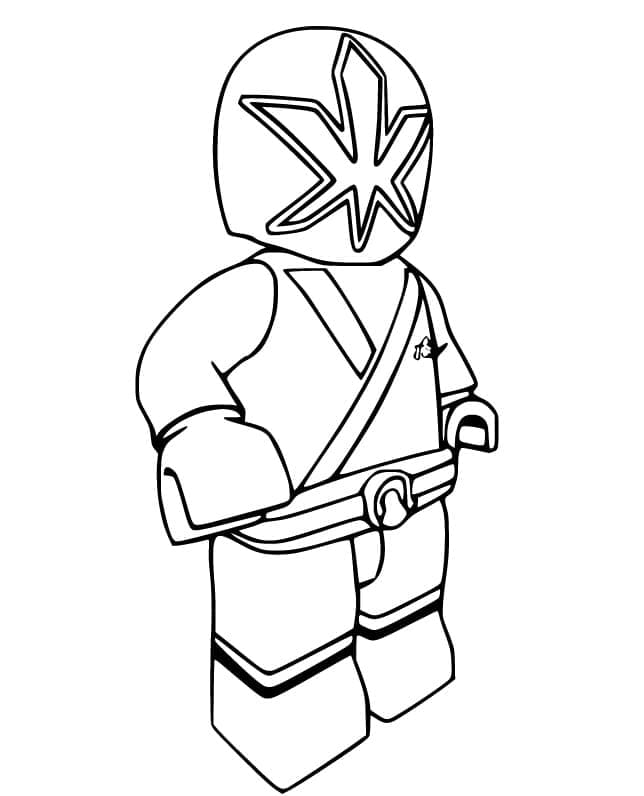 Dibujos de Dibujar Lego Power Rangers Samurai Azul para colorear