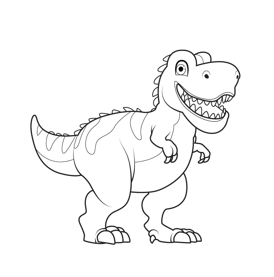 Dibujar lindo dinosaurio para colorir