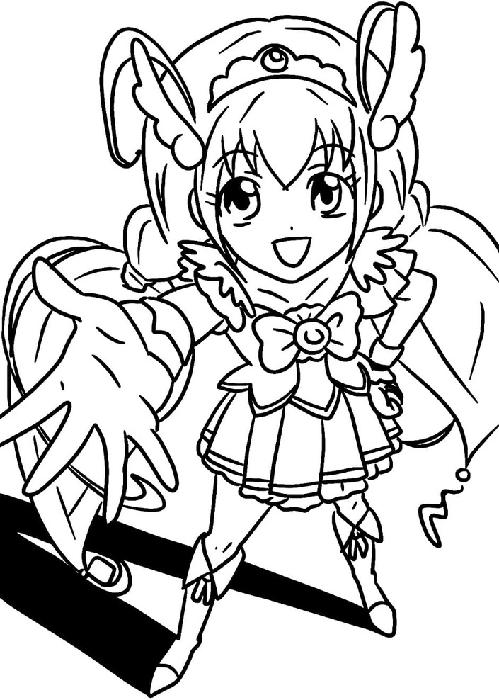 Dibujos de Dibujar lindo Hoshizora Miyuki para colorear