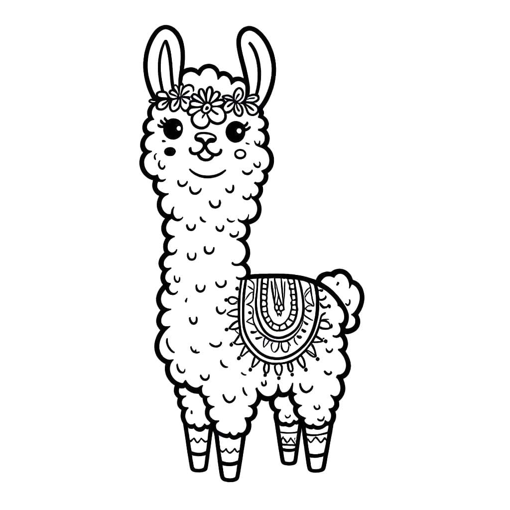 Dibujos de Dibujar Llama 1 para colorear