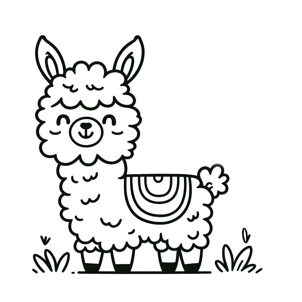 Dibujos de Dibujar Llama 6 para colorear