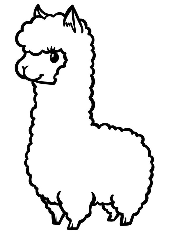 Llama para colorear