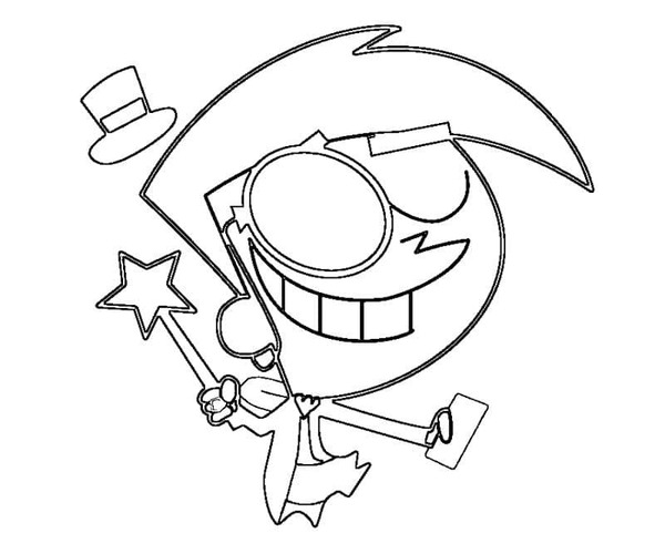 Dibujos de Dibujar Los Padrinos Mágicos básico gratuito para colorear