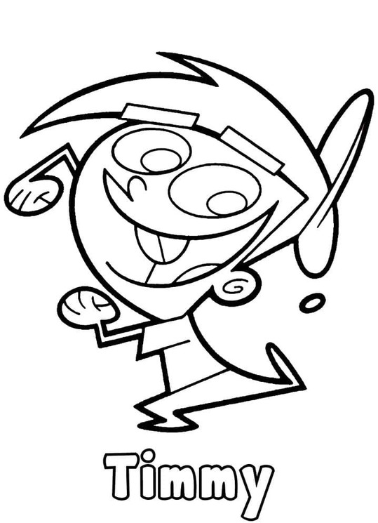 Dibujos de Dibujar Los Padrinos Mágicos en niños para colorear