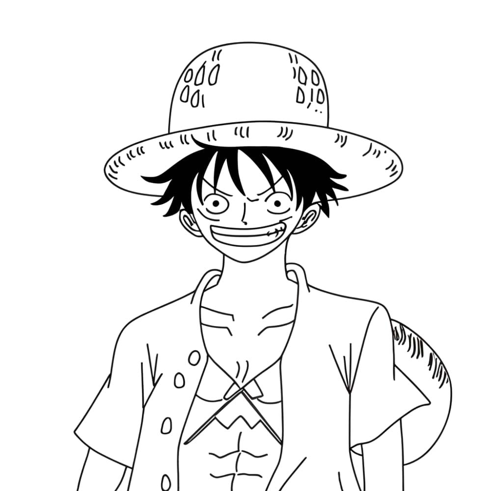 Dibujos de Dibujar Luffy 6 para colorear