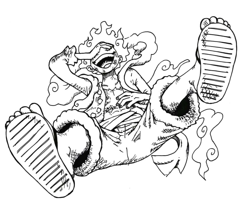 Dibujos de Dibujar Luffy básico para colorear