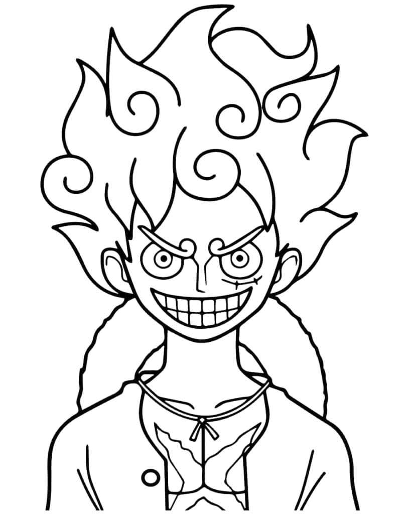 Dibujos de Dibujar Luffy fácil para colorear