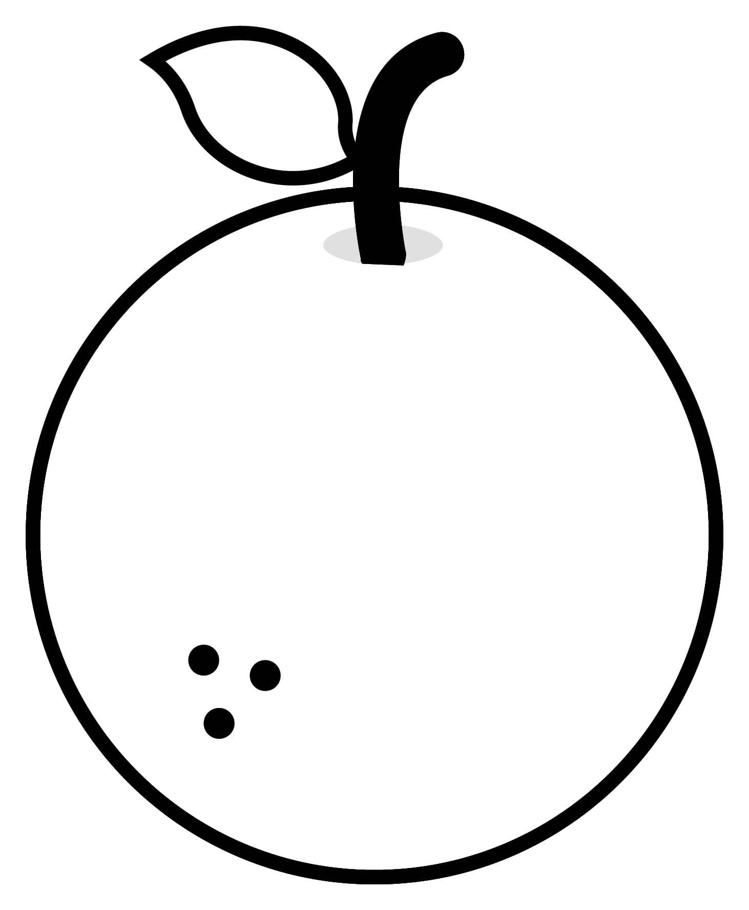 Dibujos de Dibujar Mandarina básico para colorear