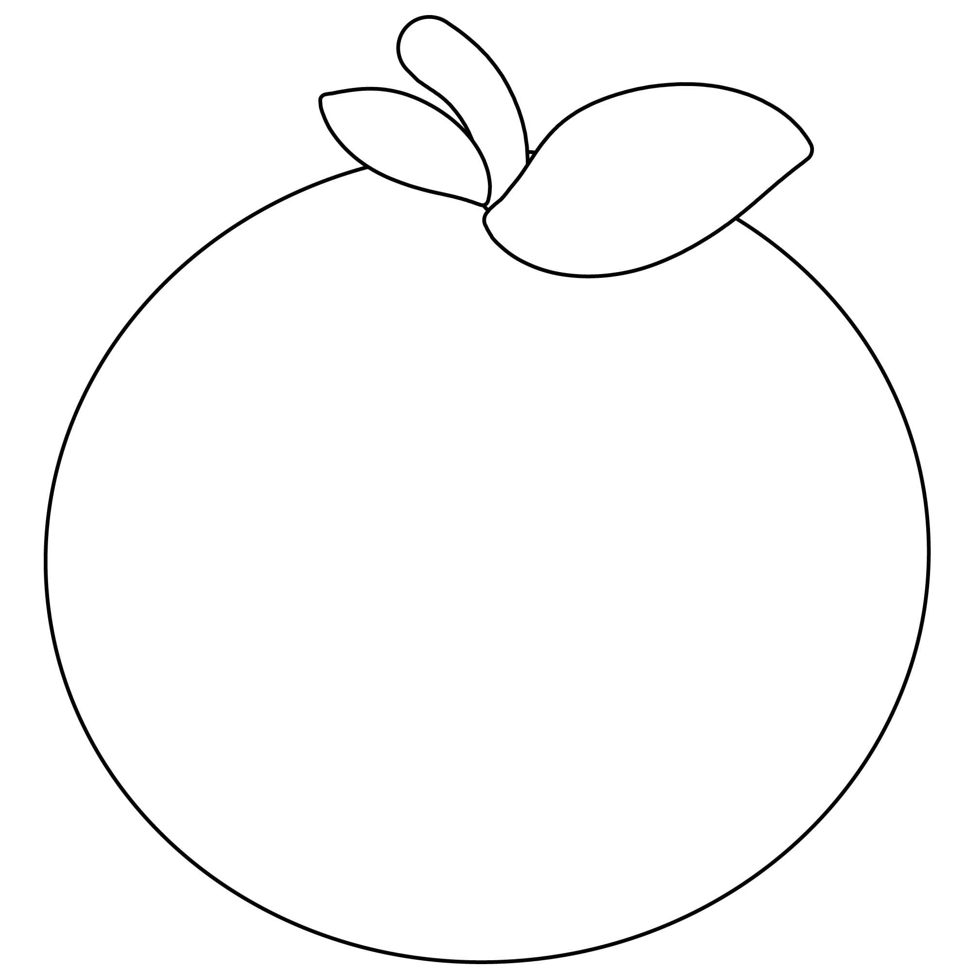 Dibujos de Dibujar Mandarina fácil para colorear