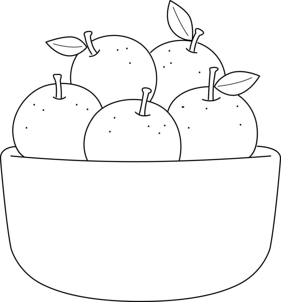 Dibujos de Dibujar Mandarina gratis para niños para colorear