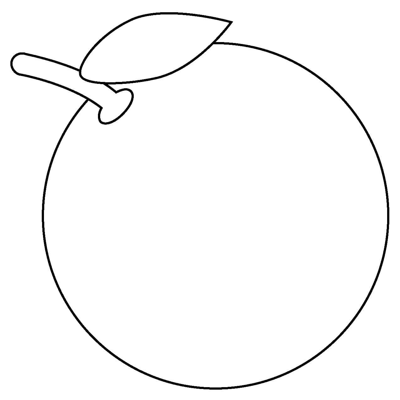 Dibujos de Dibujar Mandarina muy básico para colorear
