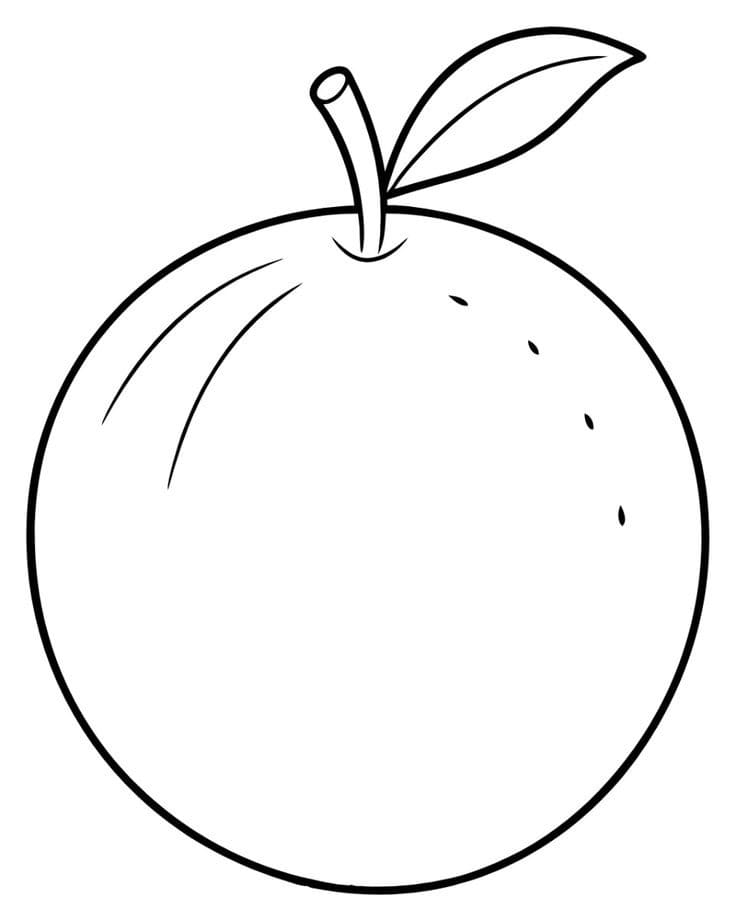 Dibujos de Dibujar Mandarina para colorear