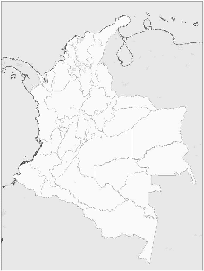 Dibujos de Dibujar Mapa de Colombia para colorear