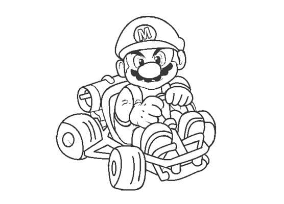 Mario Kart para colorear