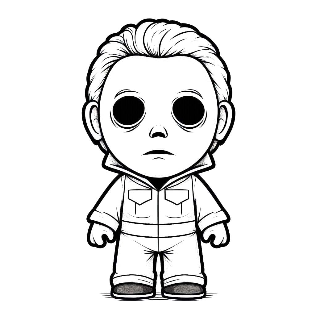 Dibujos de Dibujar Michael Myers 2 para colorear