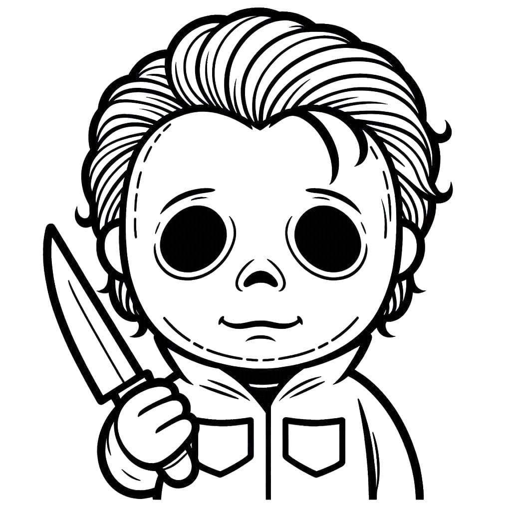 Dibujos de Dibujar Michael Myers 3 para colorear