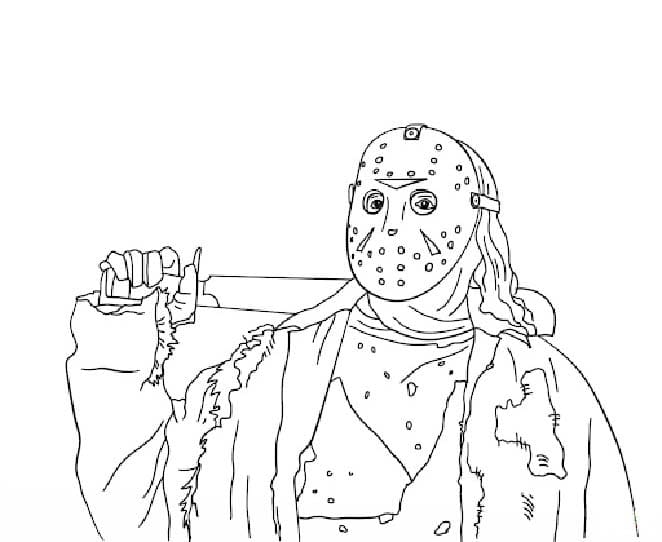 Dibujos de Dibujar Michael Myers fácil gratuito para colorear