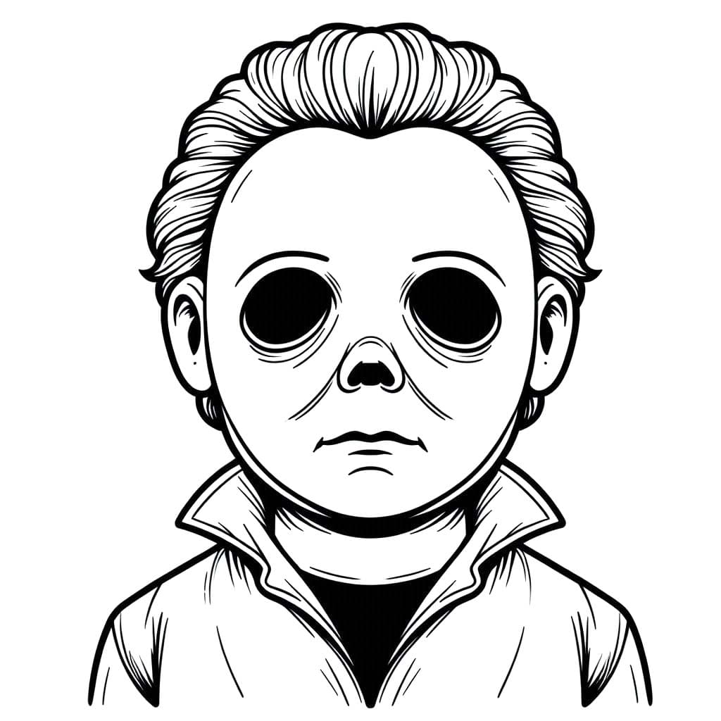 Dibujos de Dibujar Michael Myers imprimible gratis para colorear