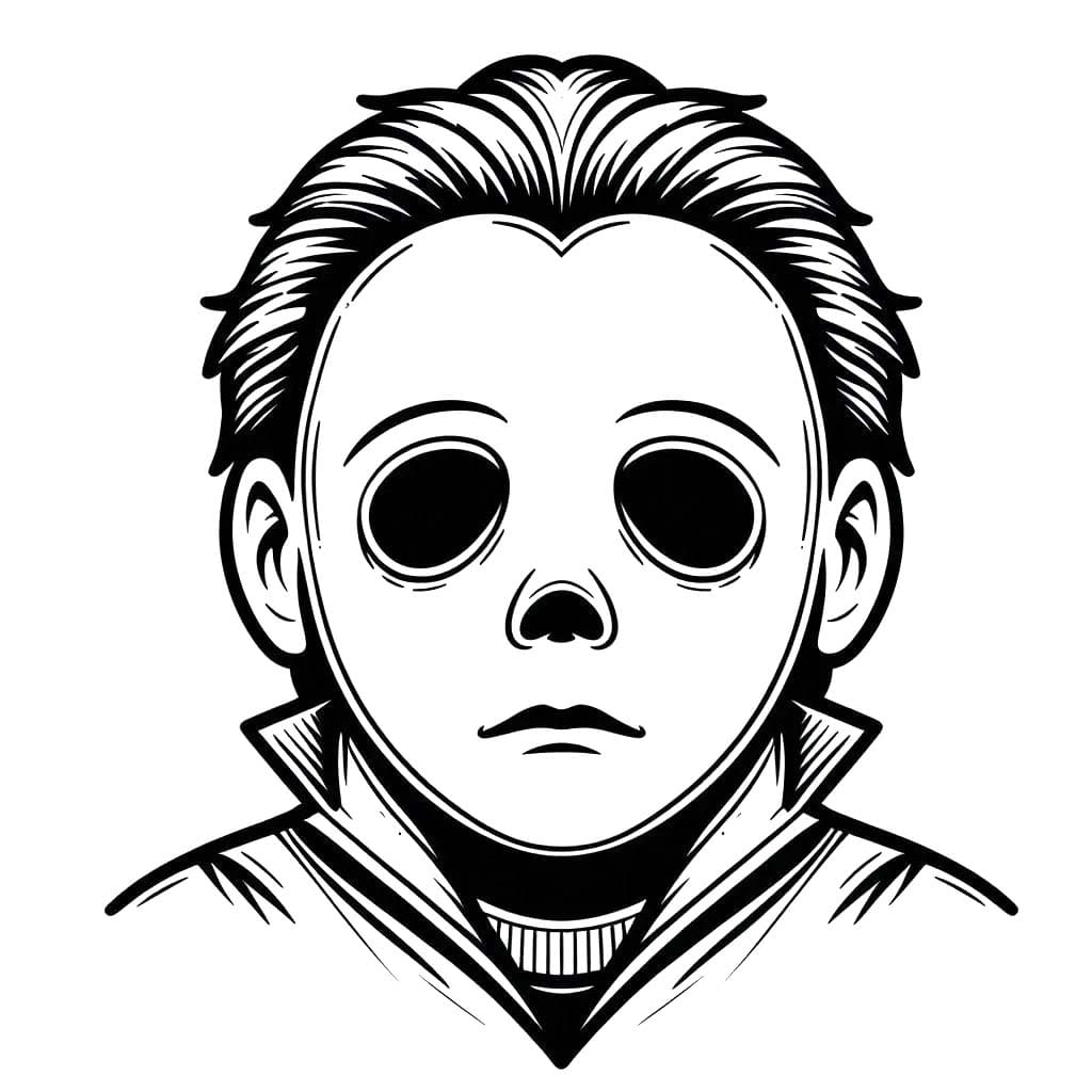 Dibujos de Dibujar Michael Myers imprimible para colorear