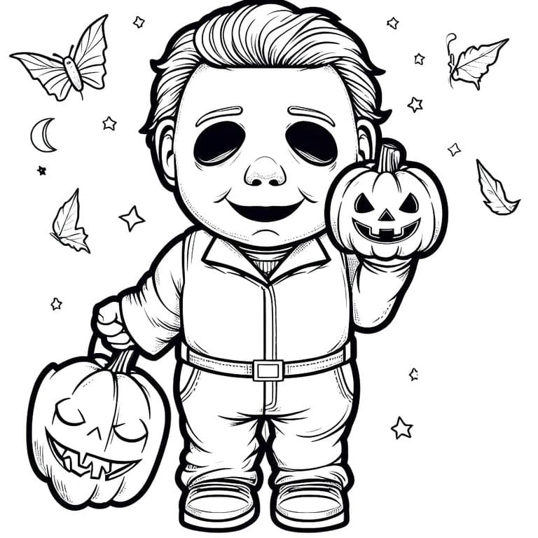 Dibujos de Dibujar Michael Myers para niños para colorear