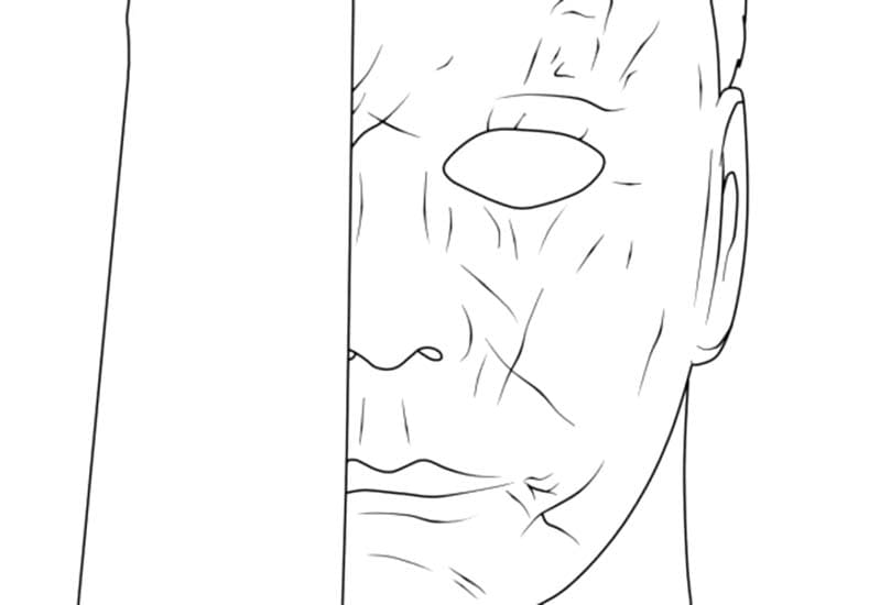 Dibujos de Dibujar Michael Myers sencillo gratuito para colorear