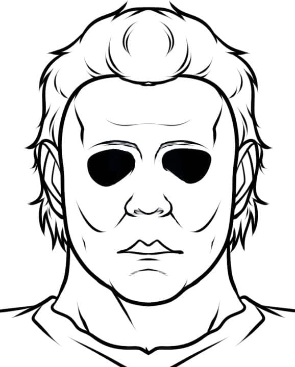 Dibujos de Dibujar Michael Myers sencillo imprimible para colorear