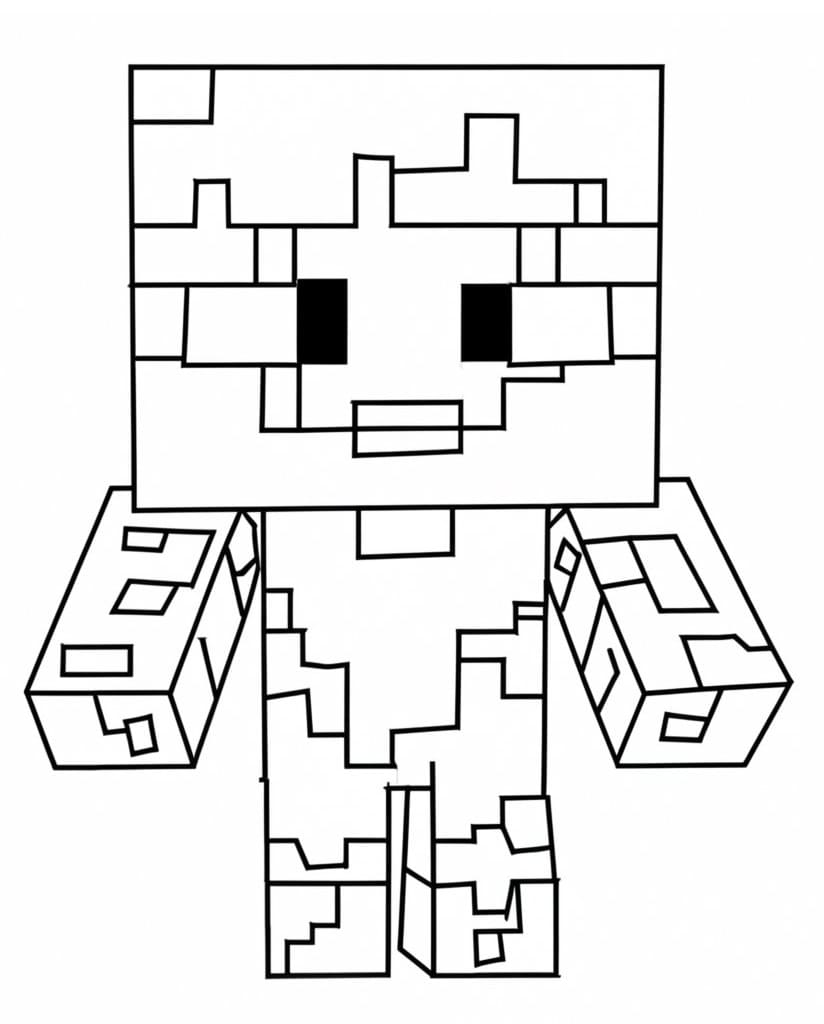 Dibujar Minecraft 6 para colorir