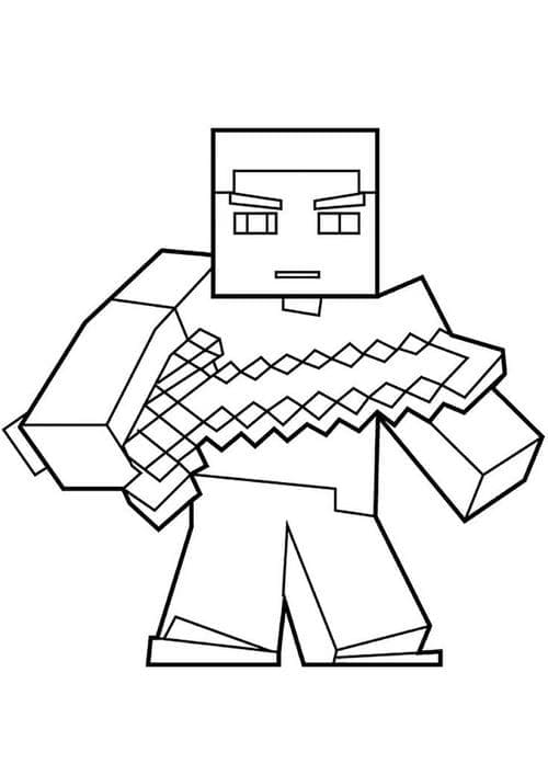 Dibujar Minecraft básico para colorir