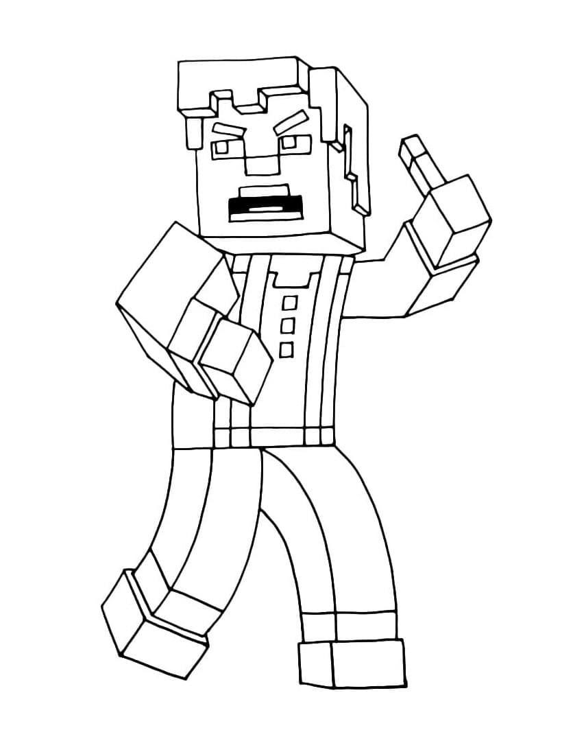 Dibujos de Dibujar Minecraft Imprimible para niños para colorear
