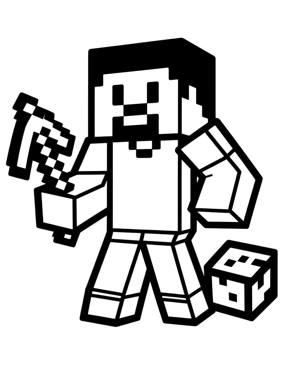 Dibujos de Dibujar Minecraft Sencillo para colorear