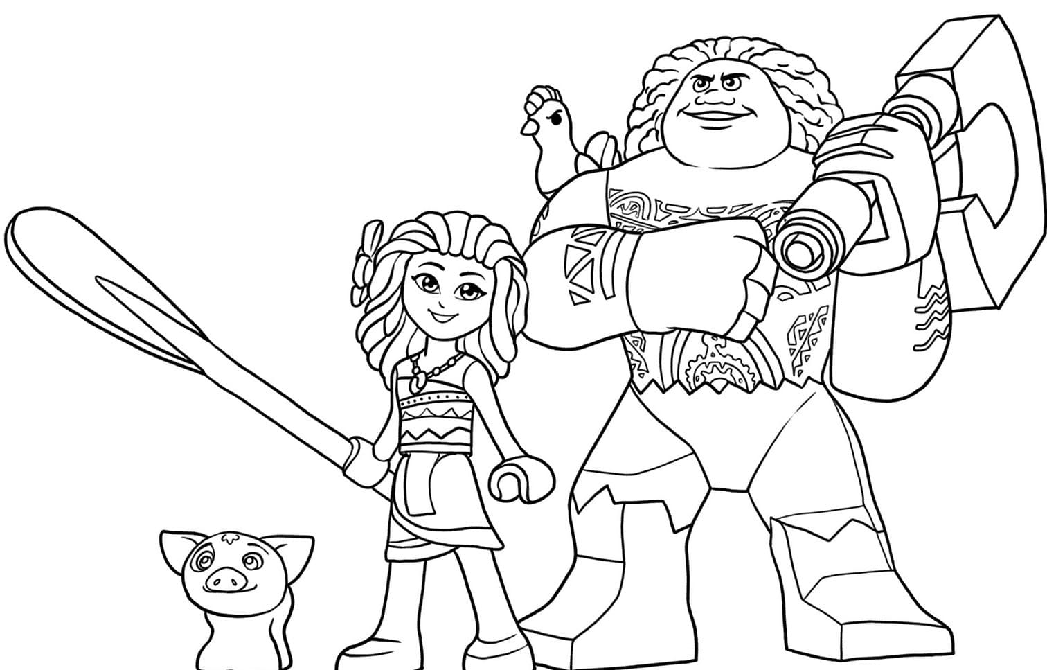 Dibujos de Dibujar Moana 4 para colorear