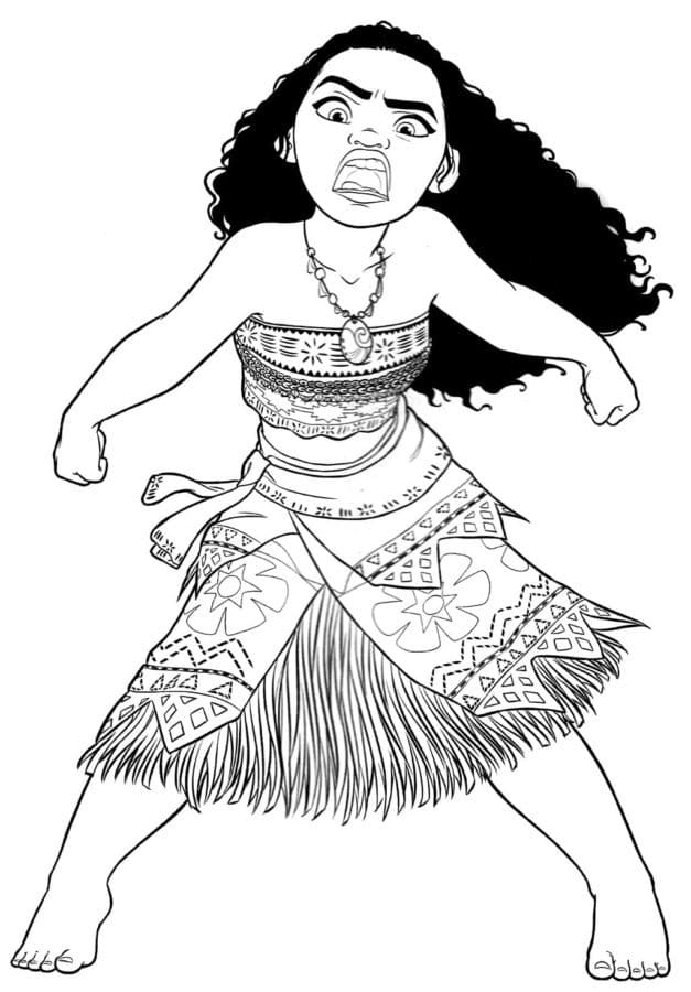 Dibujos de Dibujar Moana 6 para colorear