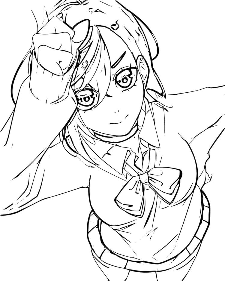 Dibujos de Dibujar Momo Ayase de Anime Dandadan para colorear