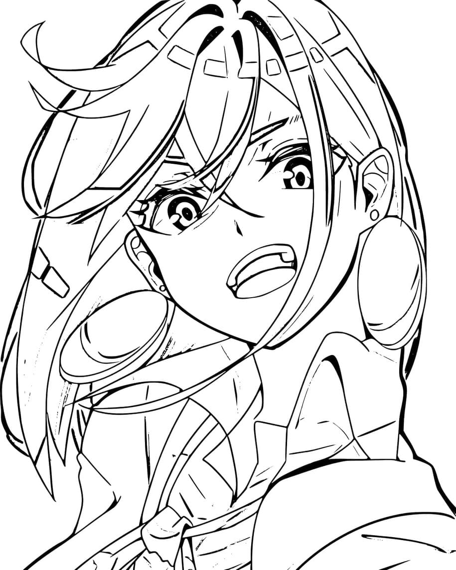 Dibujos de Dibujar Momo Ayase de Dandadan para colorear