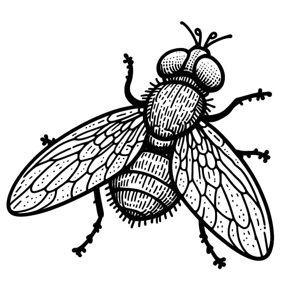 Dibujos de Dibujar Mosca básico para colorear