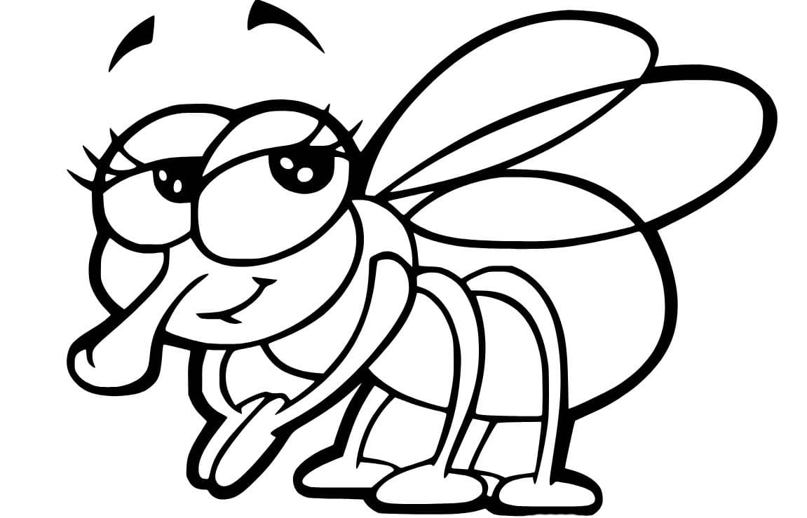 Dibujos de Dibujar Mosca feliz para colorear