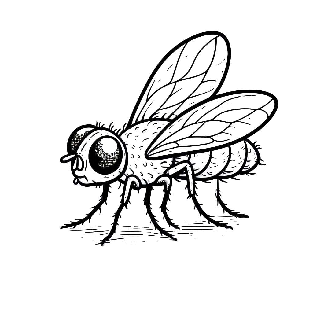 Dibujos de Dibujar Mosca sencillo para colorear