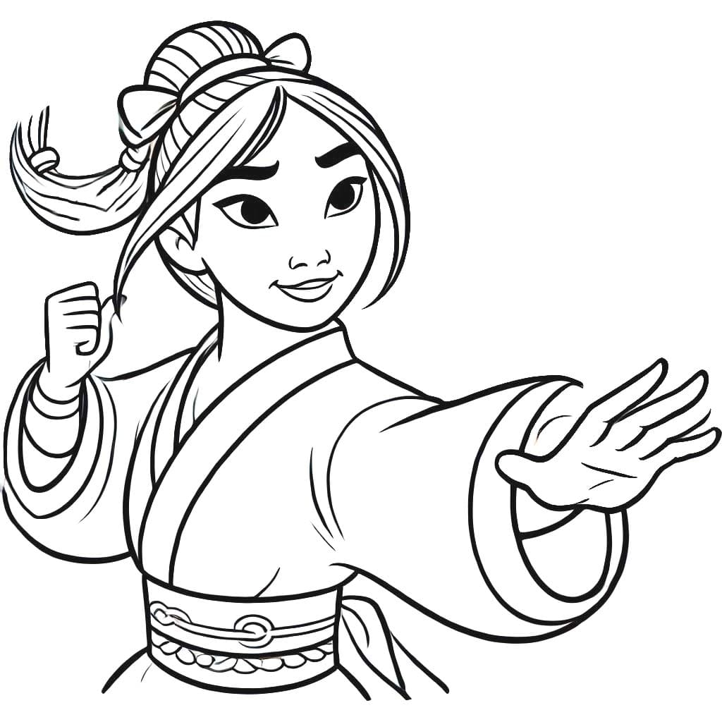 Dibujar Mulan 1 para colorir