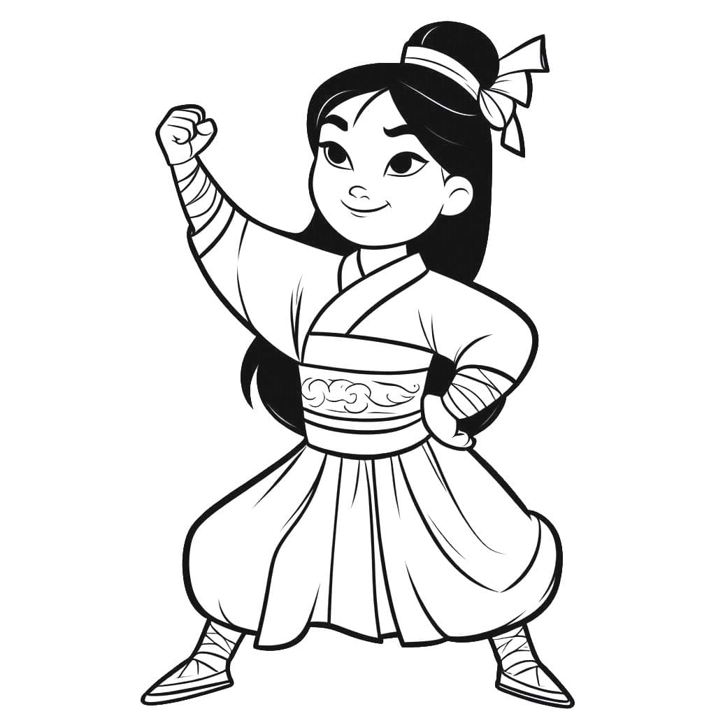 Dibujar Mulan 3 para colorir