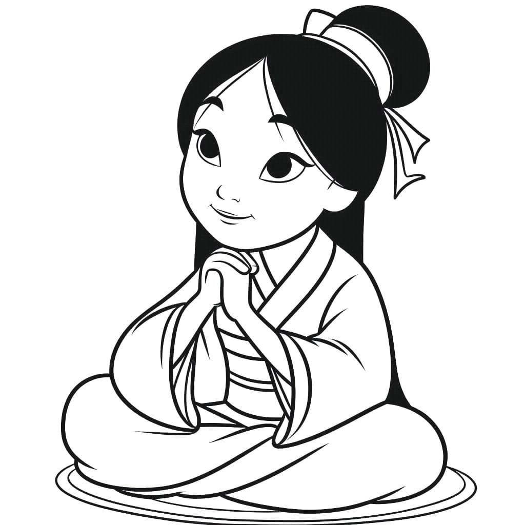 Dibujar Mulan 4 para colorir