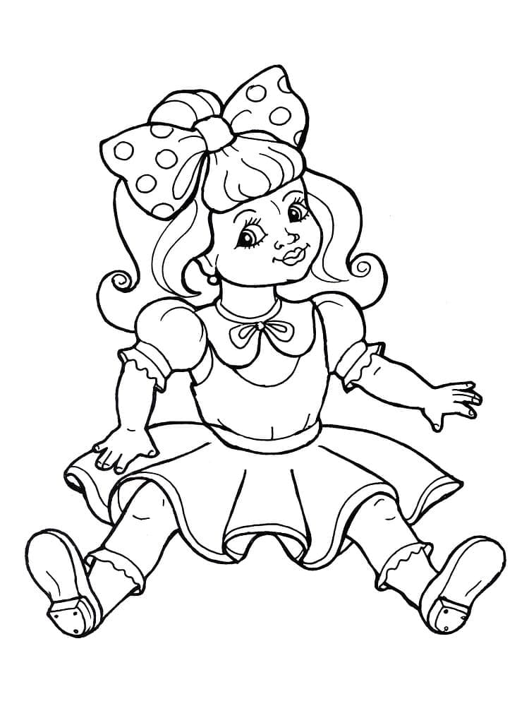 Dibujar muñeca para niñas para colorir