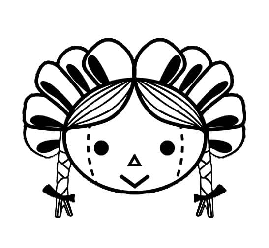 Dibujos de Dibujar Muñecas Mexicanas básico para colorear