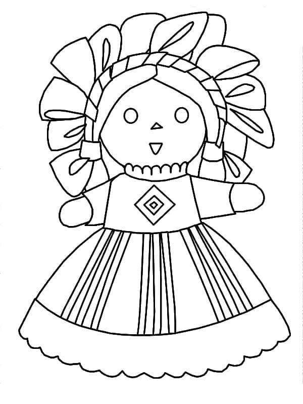 Dibujos de Dibujar Muñecas Mexicanas gratis para colorear