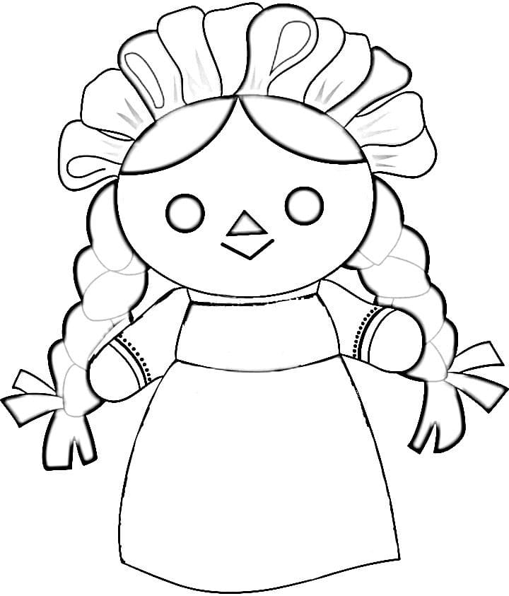 Dibujos de Dibujar Muñecas Mexicanas imprimible gratis para colorear