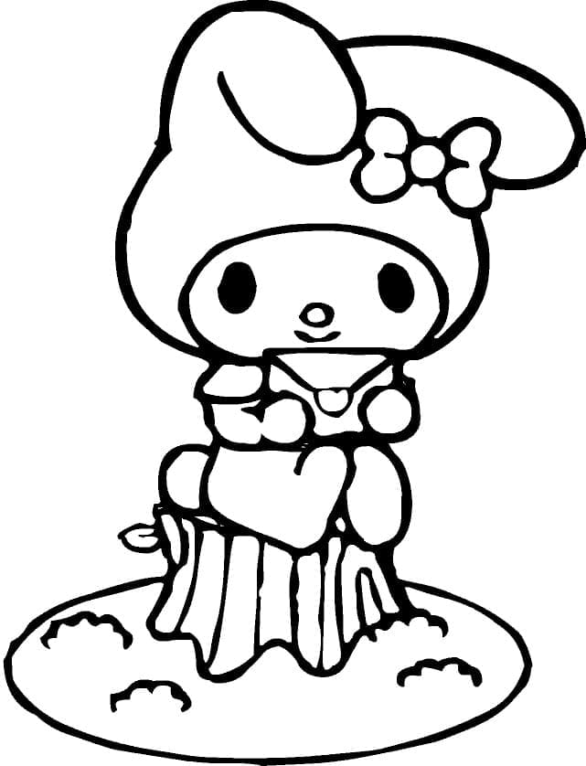 Dibujos de Dibujar My Melody Gratis para Imprimir para colorear