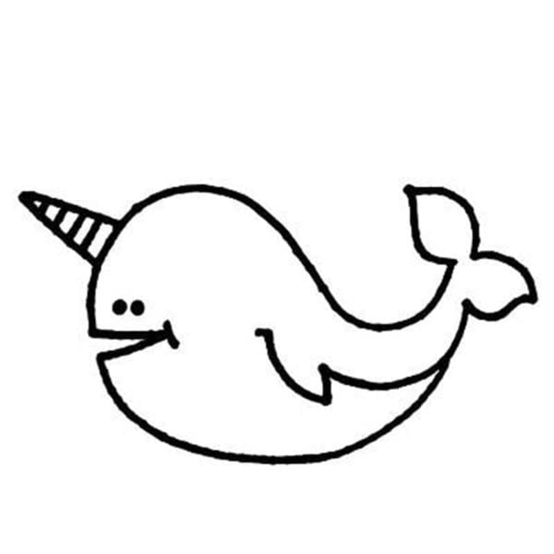 Dibujos de Dibujar Narval imprimible gratis para colorear